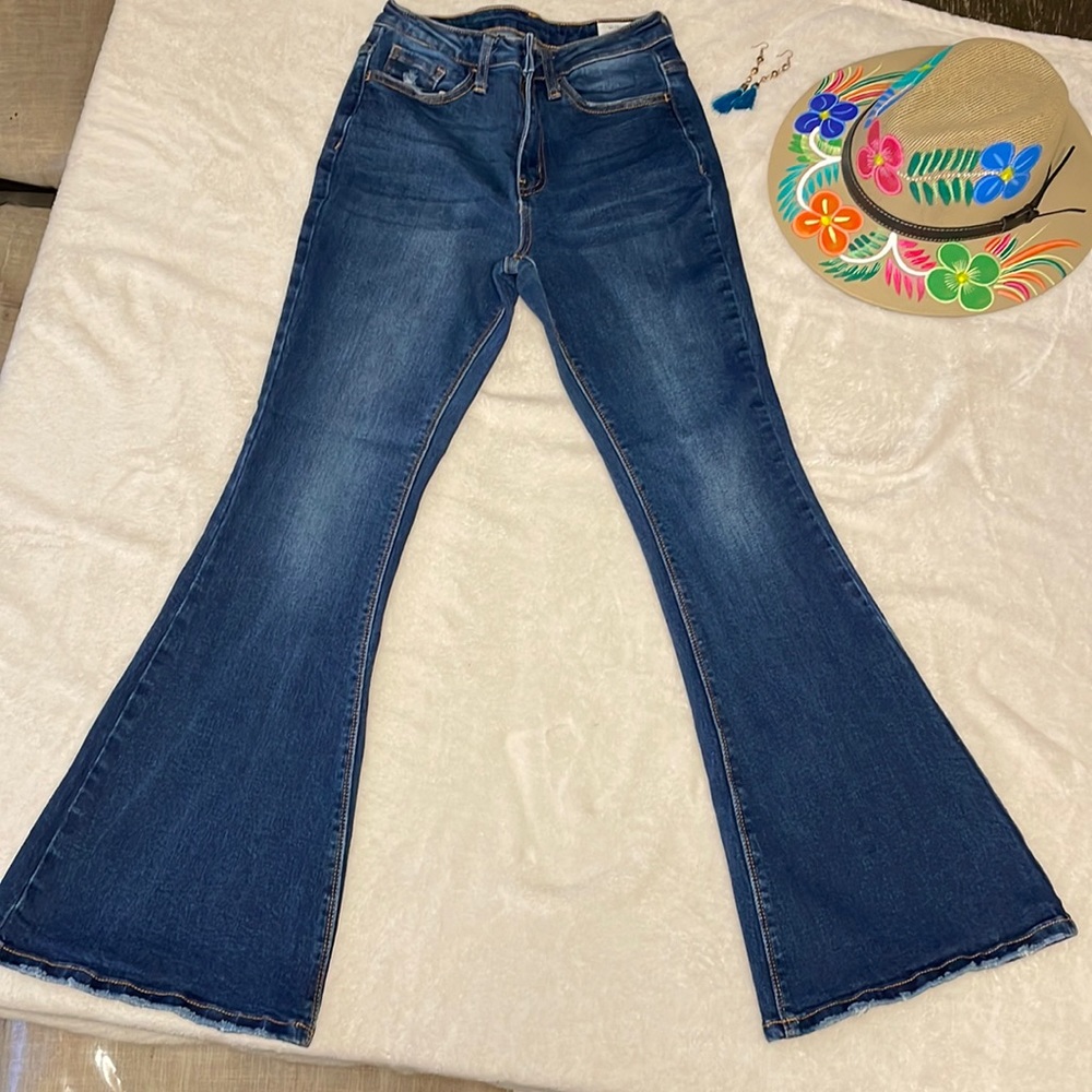 Bridge by gly Sz 26 blue jeans big flare buckle blue jeans
